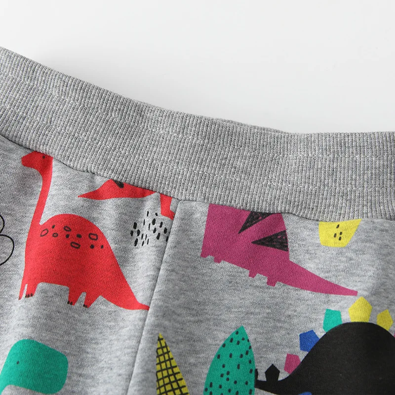 Boys sweatpants autumn and winter new European American and medium-sized children's handsome printing elastic waist pants