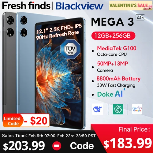 【Estreno Mundial】Tablet Blackview Mega 3 De 12,1"" Con