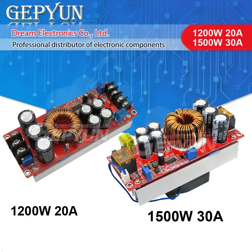 1200W 20A/1500W 30A DC-DC Boost Converter Step Up Power Supply Module Constant Current