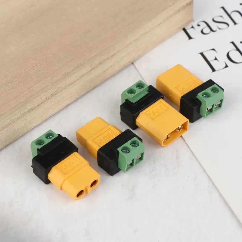 XT60 Male Female To 2Pin Terminal Adapter Solderless Charging Connector For UAV Balance Charger Solar Panel Model Devices