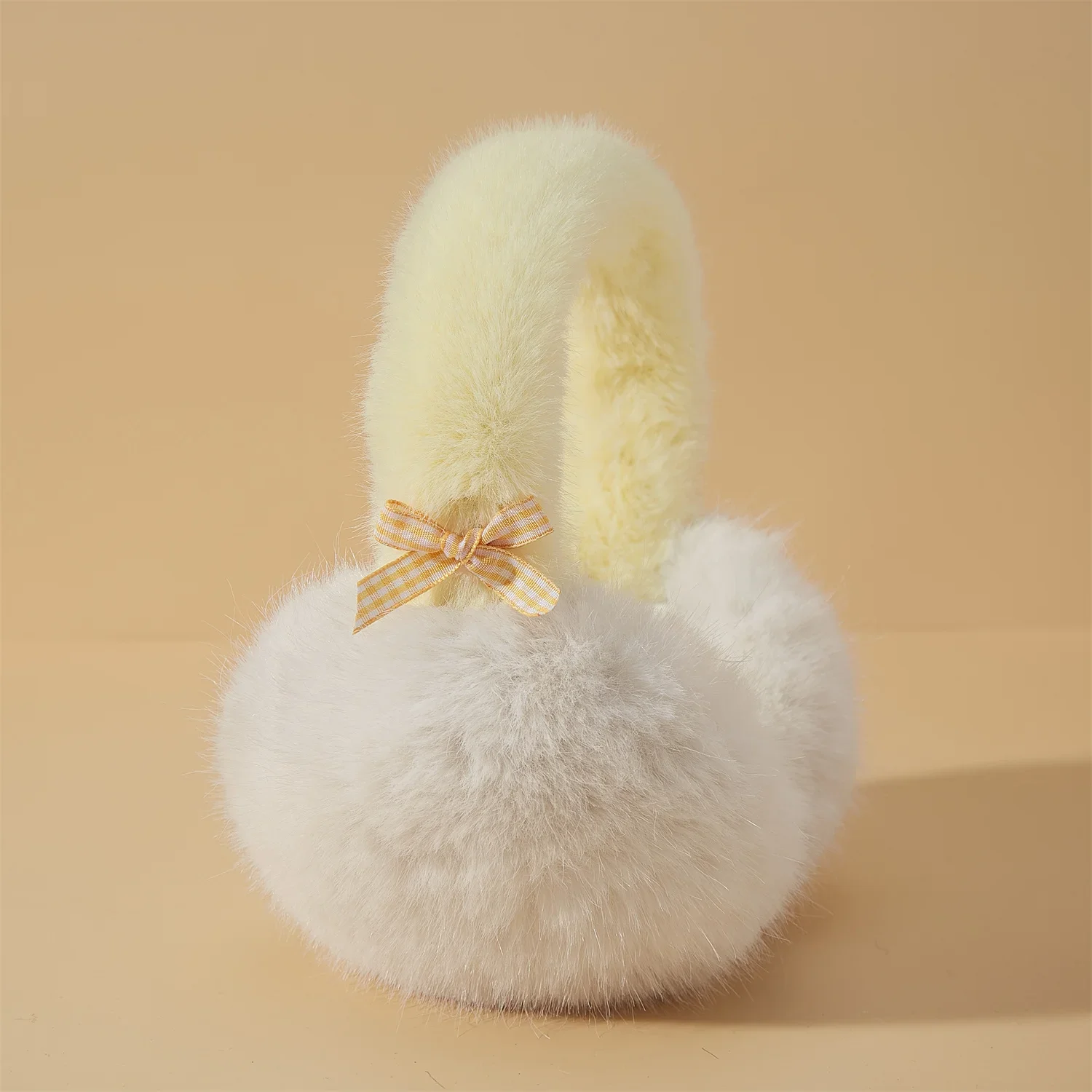 Fashion Cute Bow-Knot Earmuffs High Quality Imitation Rabbit Fur Warm Earmuffs for Woman Girl Birthday Party Gift