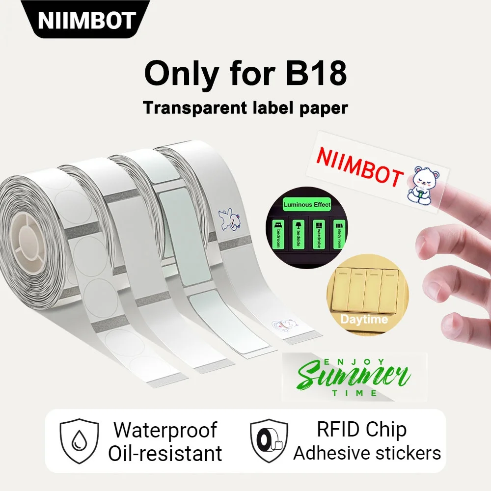 Wireless portable printer color label printer NIIMBOT B18 thermal transfer technology ribbon printing multi-color printing