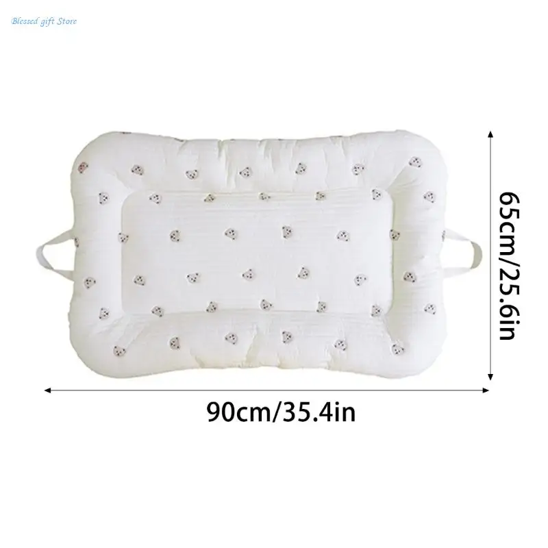 Cama bebé 90x65cm con correa portátil, Moisés viaje, cojín, colchón para dormir para acampar, lavable y fácil plegar