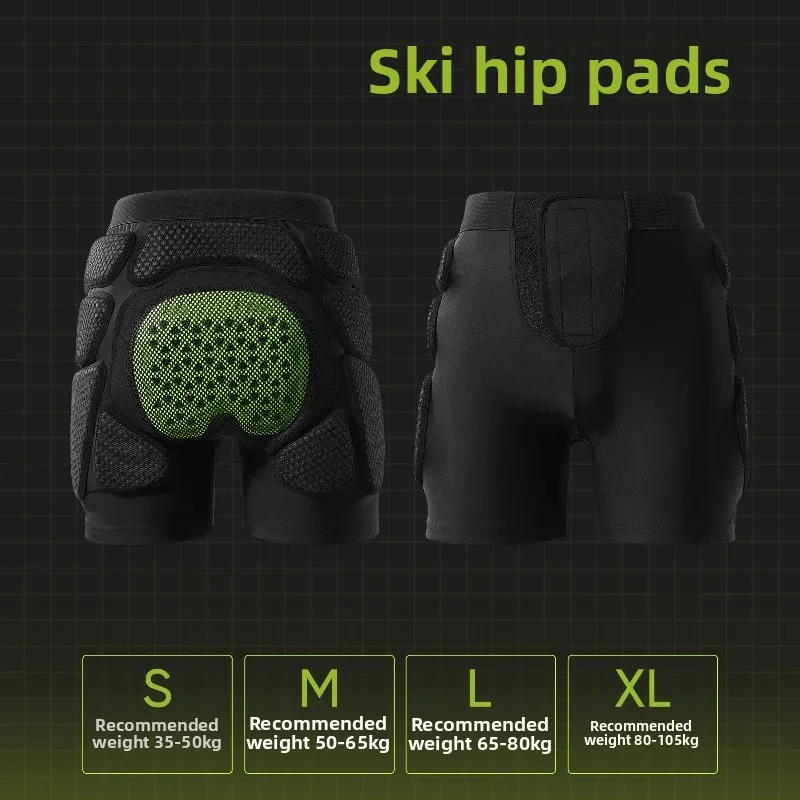 

Original Professional ESA Ski Protective Gear Set, Hip Pads and Knee Wear Anti-drop Fart Pads, Full Set of Elbow Pants Set