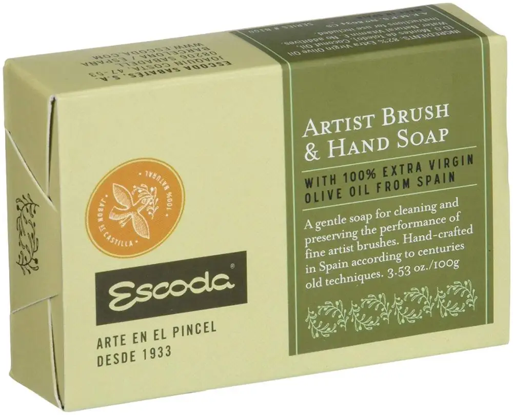 Escoda Artist Brush & Hand Soap For Cleaning and Preserving The Performance Of Fine Artist Brushes 100g