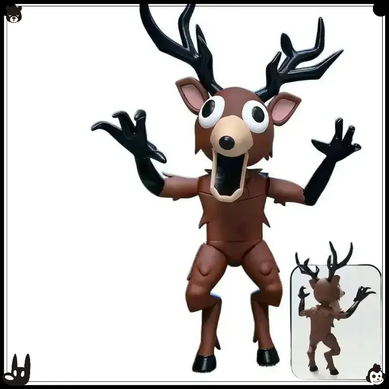 99 ليال في الغابة أرقام لعب للأطفال 99 ليال في الغابة تمثال الرعب الغزلان البومة الماعز الذئب بولي كلوريد الفينيل نموذج لعبة حلية