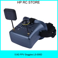 5.8G FPV Goggles LS-008D 4.3 Inch 40CH Support DVR Dual Antenna Built-in Battery 480*272 LS008D Helmet For RC Racing FPV Drones