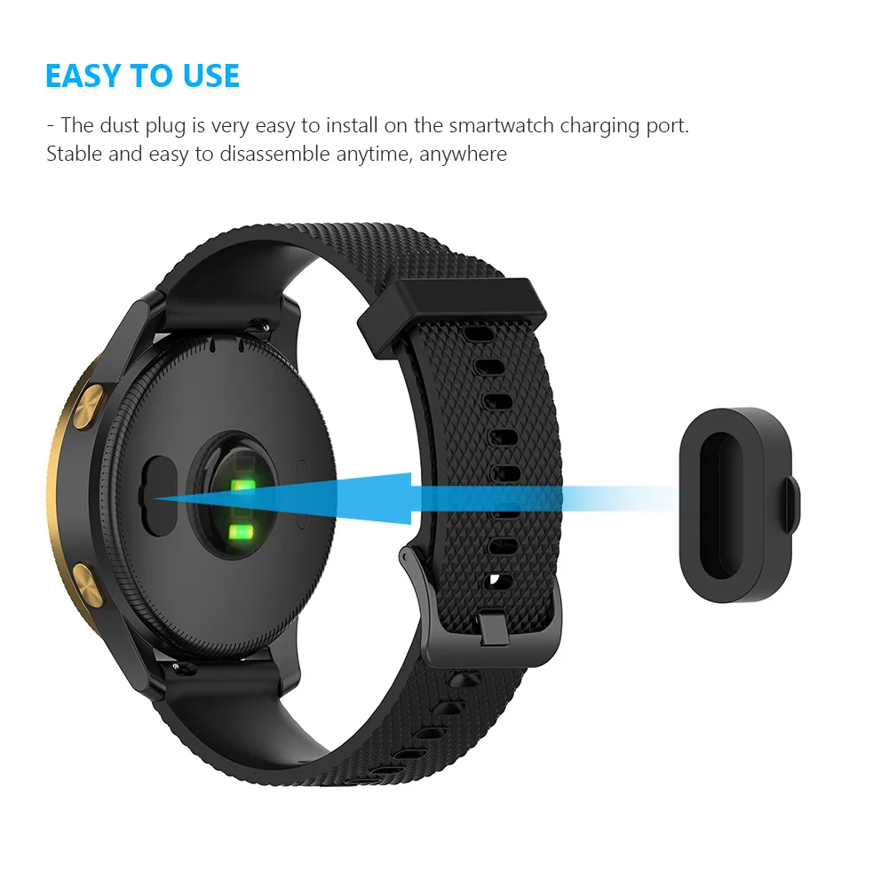 شحن ميناء الغبار التوصيل غطاء حماية غطاء ل Garmin Fenix 7 7S 7X 6 5 5X Venu 2 ساعة غطاء غبار غطاء مكافحة الغبار التوصيل