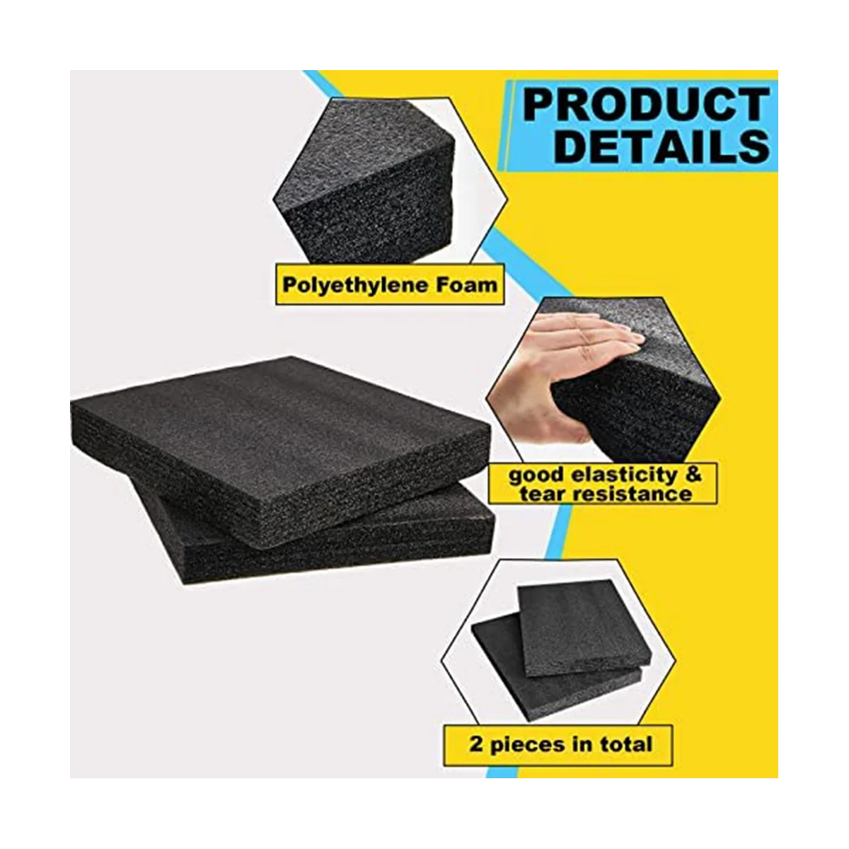 Polyethylene Foam 16X12X2Inch Polyethylene Foam Sheet Thick Foam Padding Foam Inserts for Crafts Polyethylene Foam Pad