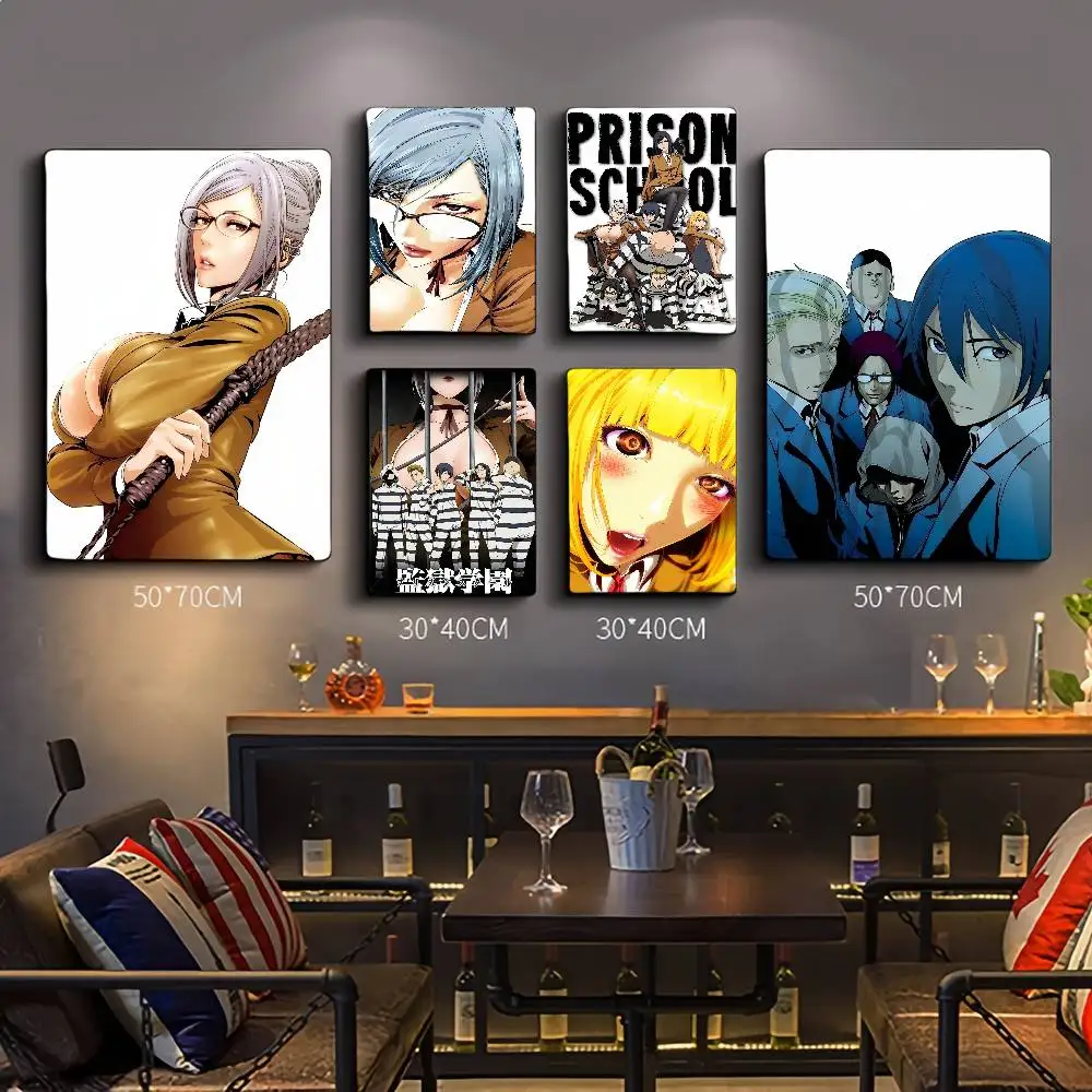 Anime Prison School Classic Vintage Posters Decoracion Painting Wall Art White Kraft Paper Kawaii Room Decor