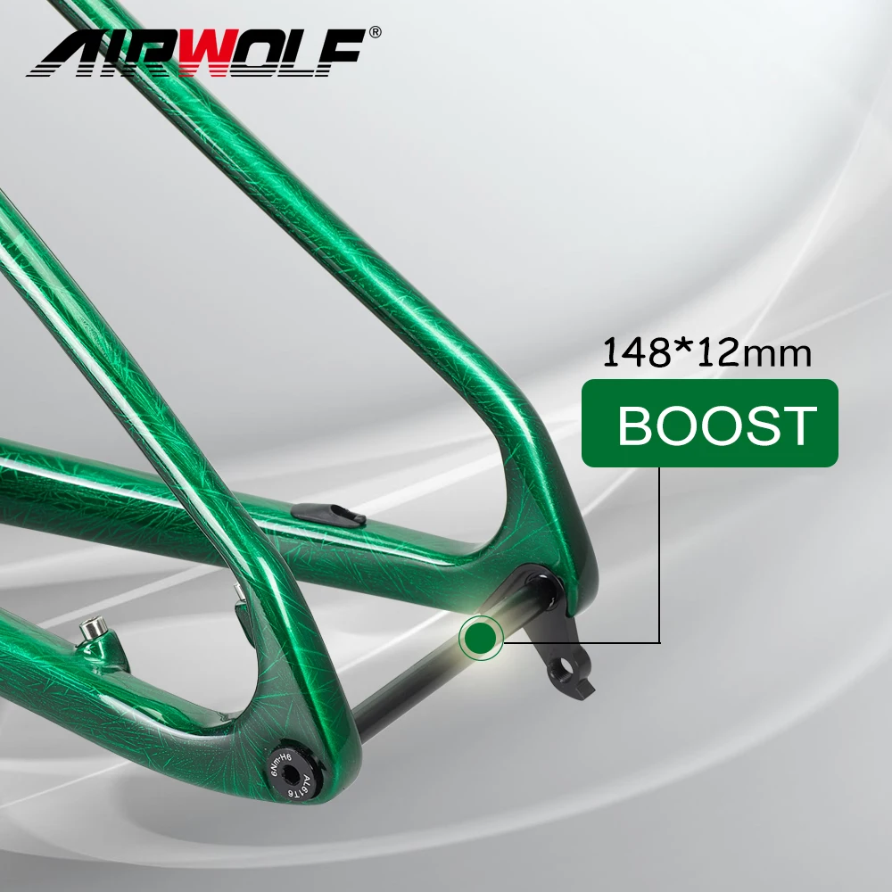 AIRWOLF 29er Carbon Mountain Bike Frame XC Boost 148mm Hardtail PF30 QR 142*12mm 135*9mm OEM Carbon Mtb Frameset