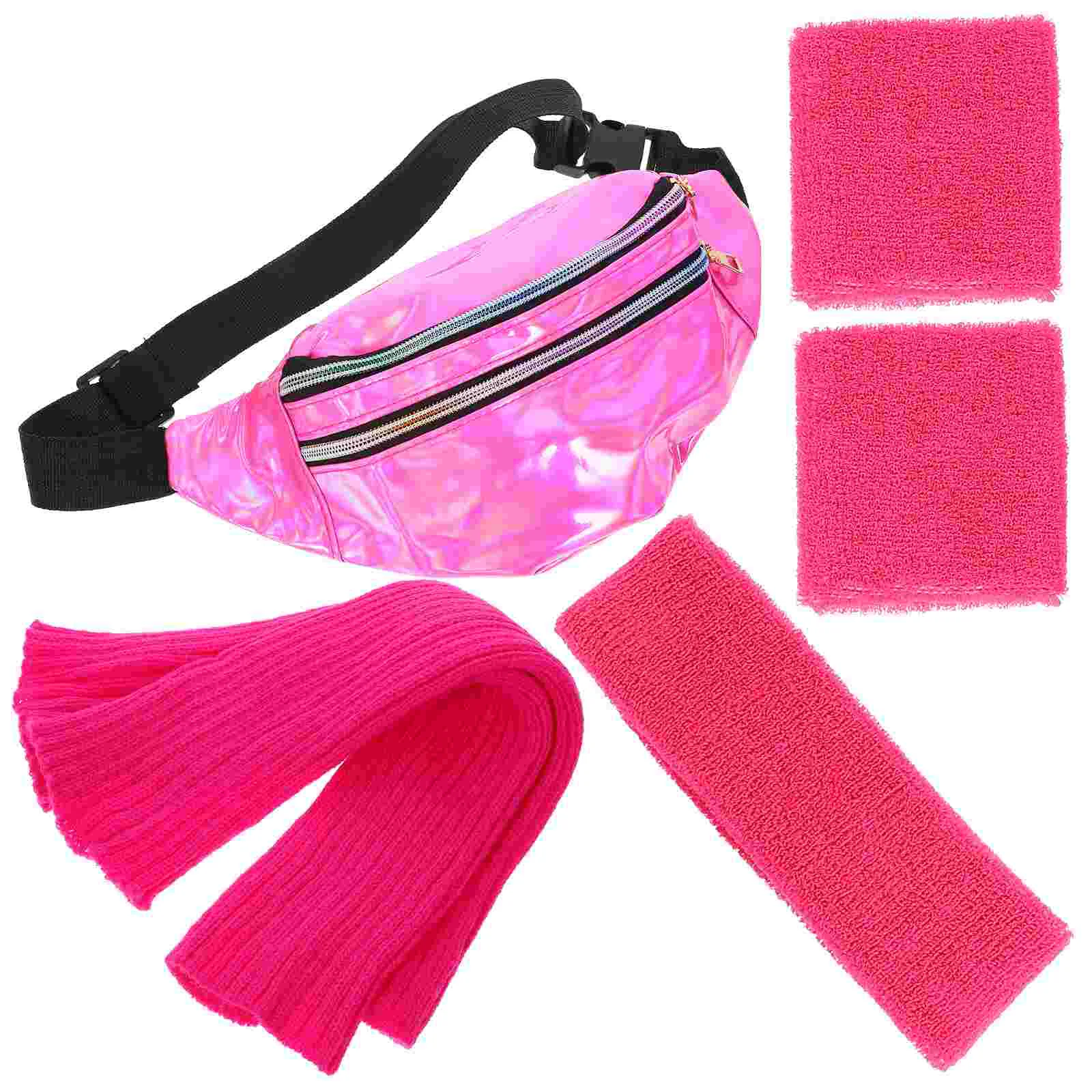 

Make up Neon Leg Warmer Set Women's Makeup Headband Knitting Sports Headbands for