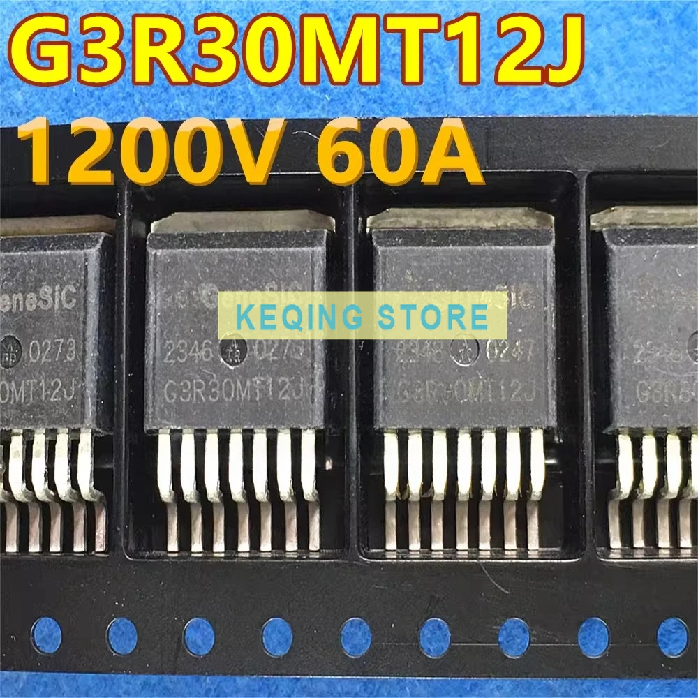 10PCS Used+Not NEW+Send after Measure Original word original code G3R30MT12J gene silicon carbide 1200v 60A TO263-7