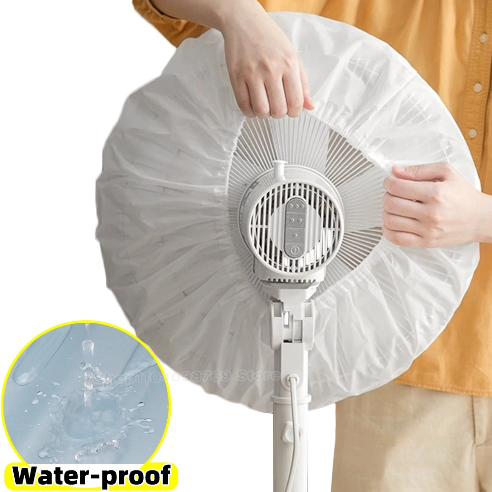 Universal Fan Dust Cover PEVA Waterproof Electric Vertical Floor Fan Dustproof Covers Round Washable Damp-Proof Protector