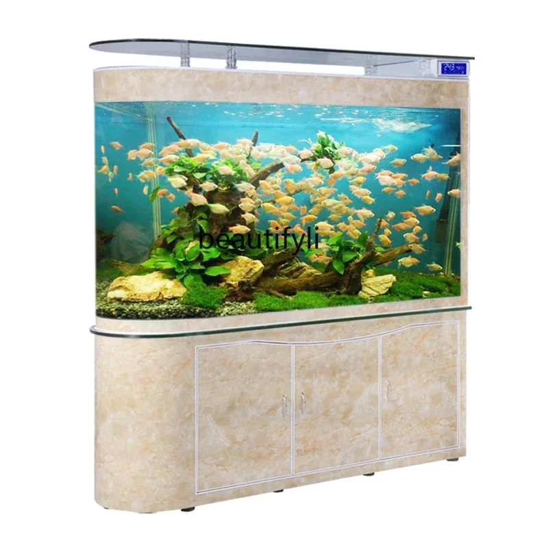 

Fish Tank Aquarium Glass Ecological Change Water Hallway Bullet Bottom Filter Medium and Large Household Living Room 1.2 M