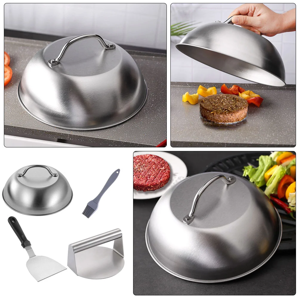 Metal Burger Household Press Burgers Patty Making Mold Handle Tool 4 Piece Set