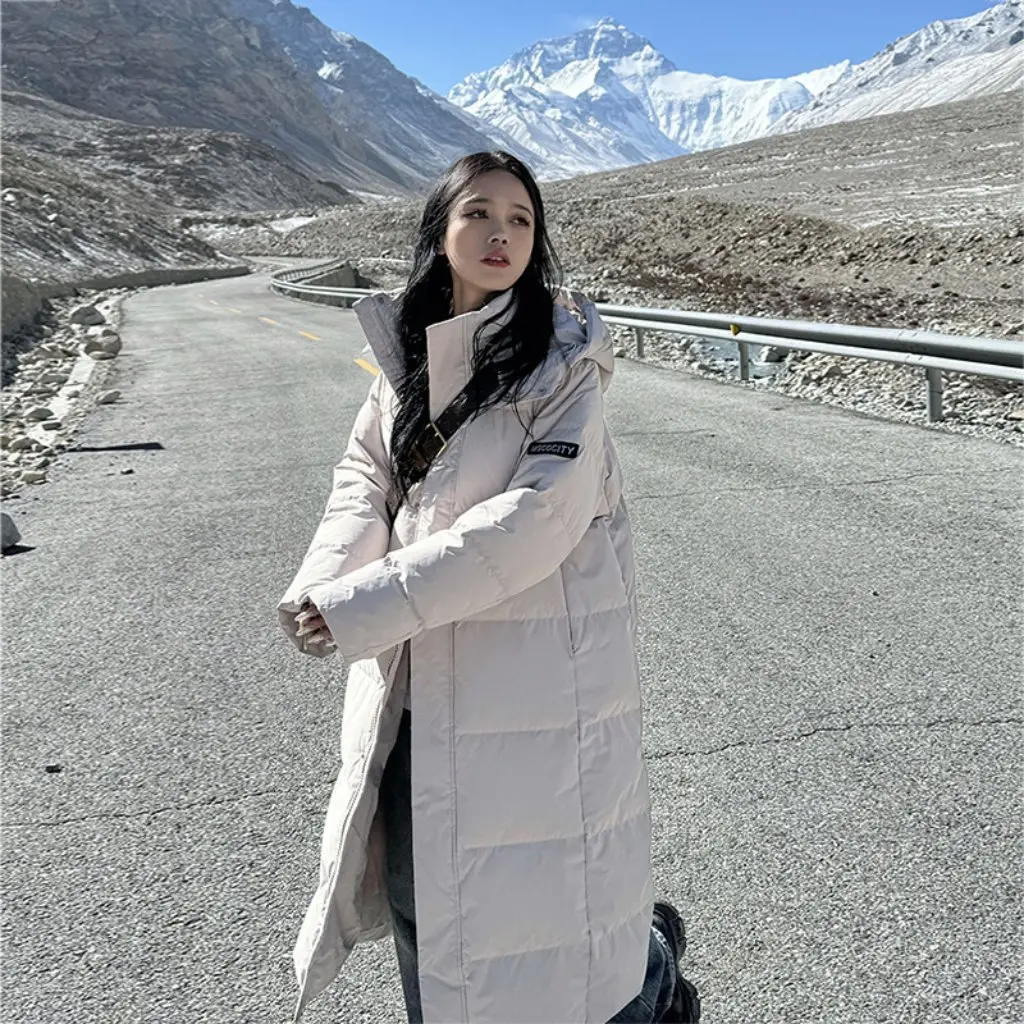 

Women's Thickened Long down Cotton-Padded Jacket Over-the-Knee Bread Coat Winter Loose Trendy New Cotton-Filled Outerwear