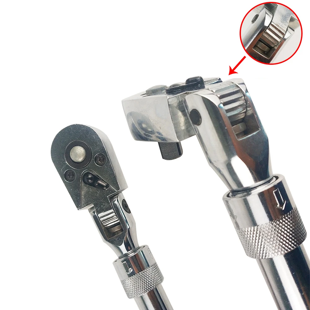1/4 72-Tooth Carbon Steel Retractable Ratchet Wrench Automatic Quick Release Spanner Multifunctional Hand Tool 1/2 3/8