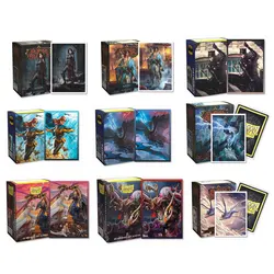 100pcs Dragon Shield Brushed Art Sleeves Tournament Card Sleeves Magical PKM PTCG Card Cover Cards Protector 66x91mm