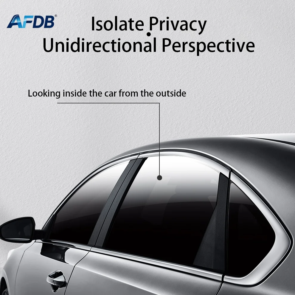 Car Window Privacy Film Anti Look UV Protector Solar Heat Block Mirror Tint for Auto Vehicle Glass Self Adhesive Films
