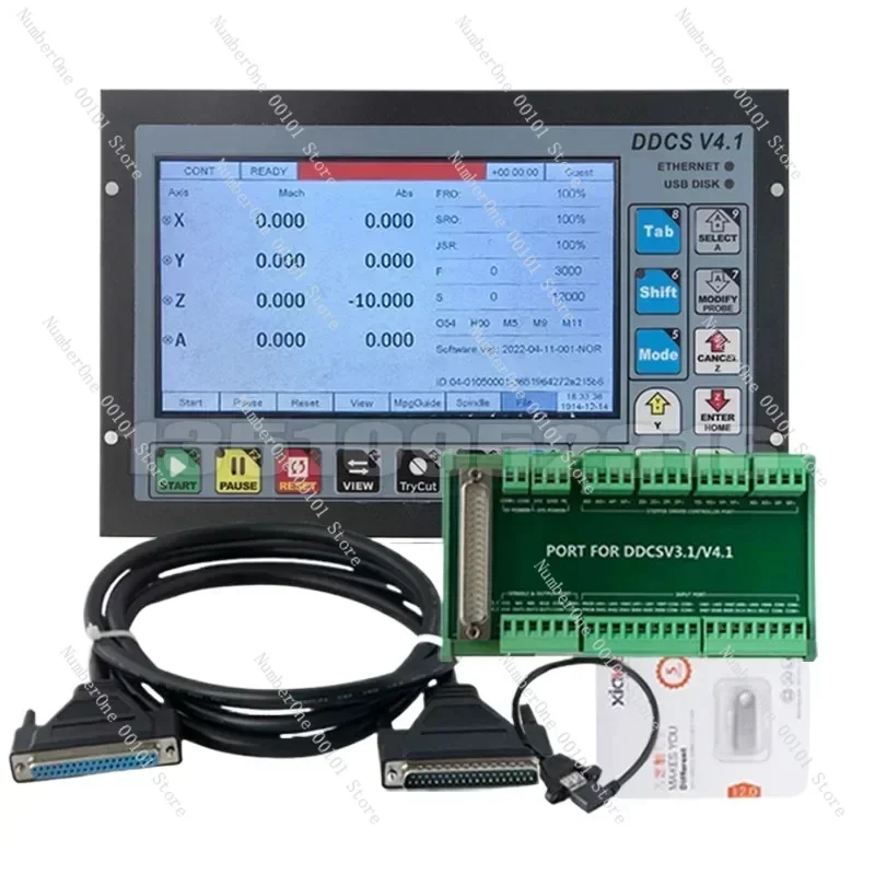 The Latest Ddcs V4.1 3/4 Axis Independent Offline Controller Machine Tool Engraving And Milling Cnc Motion Control System