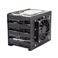 Chassis built-in 4F mechanical hard disk bracket metal 4x3.5 hard disk superimposed expansion fan cooling For PC case