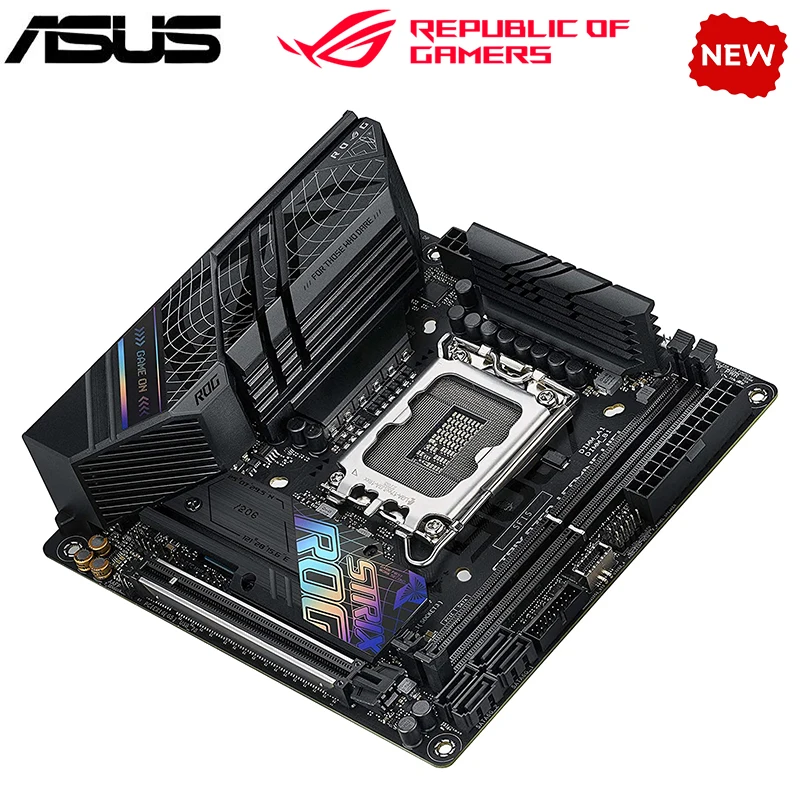 Imagem -04 - Suporte para Motherboard Desktop Original Intel B760 Asus Rog Strix B760-i Gaming Wifi Lga 1700 Ddr5 12300f 12400 Novo