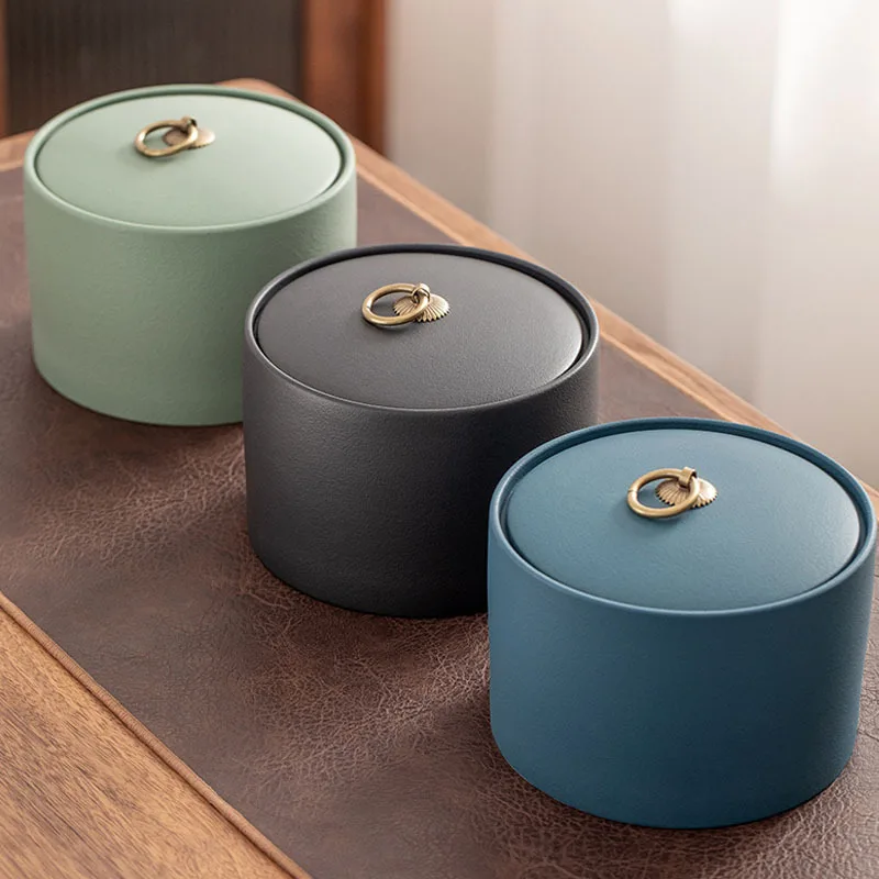 

Керамическая банка для чая, герметичный резервуар для хранения чая, пу эр, чайные конфорки, бытовая банка для хранения продуктов с орехами, сумка для хранения чая, банки для кухни