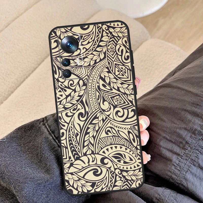 Maori Tribal Samoan Polynesian Print For Xiaomi POCO C65 F5 X5 X4 X3 Pro F3 F4 M5s Mi 14 13 Pro 11T 12T 13T 12 Lite Phone Case