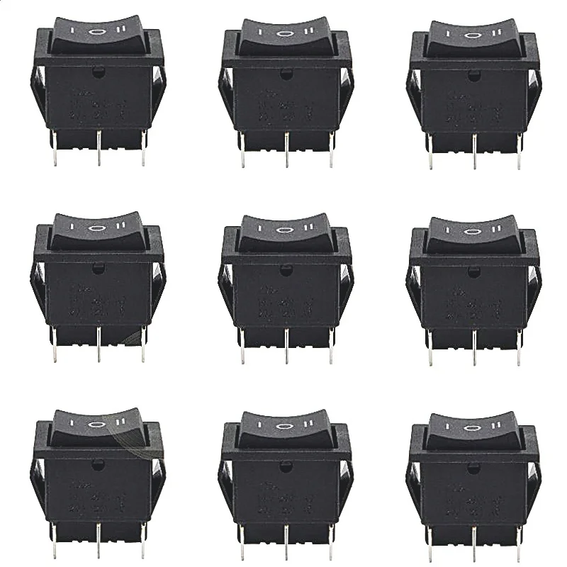 9Pack X(6-Terminals 3 Position ON/OFF/ON DPDT Boat Rocker Switch 16A 250VAC 20A 125VAC)