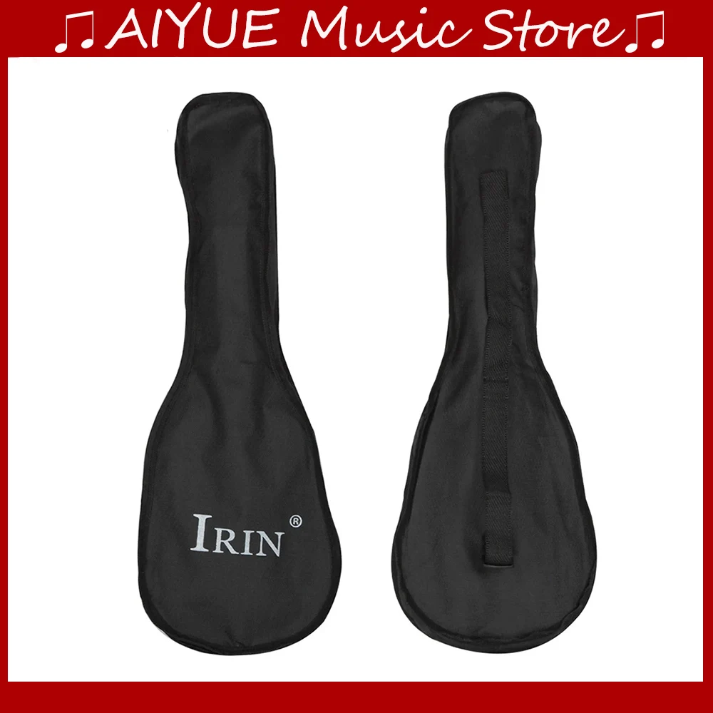 IRIN 21-Zoll-Ukulele-Gitarrenkoffer, weiche Hülle, einlagige Tasche, tragbarer schwarzer Schulterrucksack, gepolsterte Gitarrenteile und Zubehör