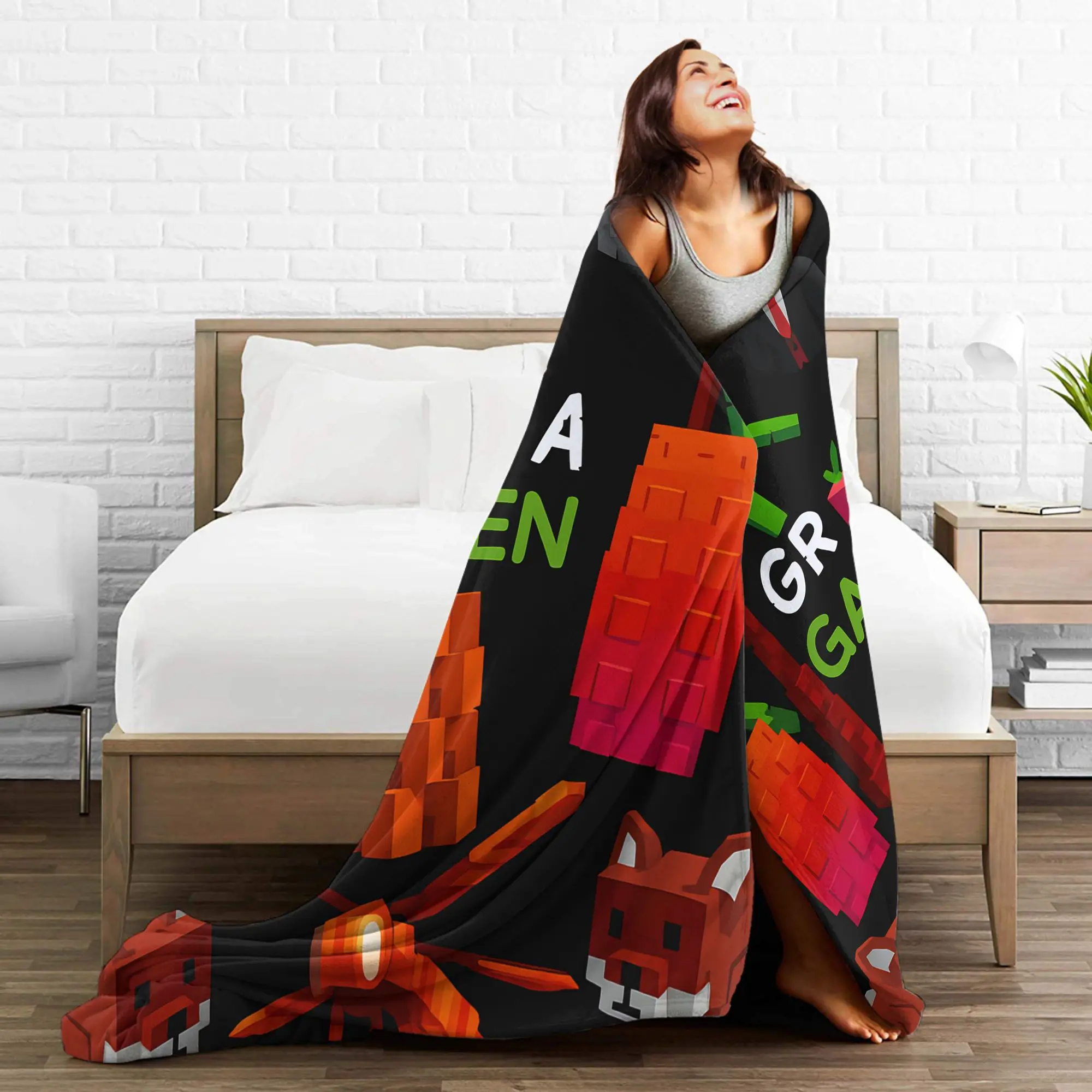 لعبة الإبهام حديقة خضراء تنمو بطانية قطيفة الفتيات الفتيان الفانيلا الفراش يلقي للخارجية الدافئة لينة جودة المفرش هدية