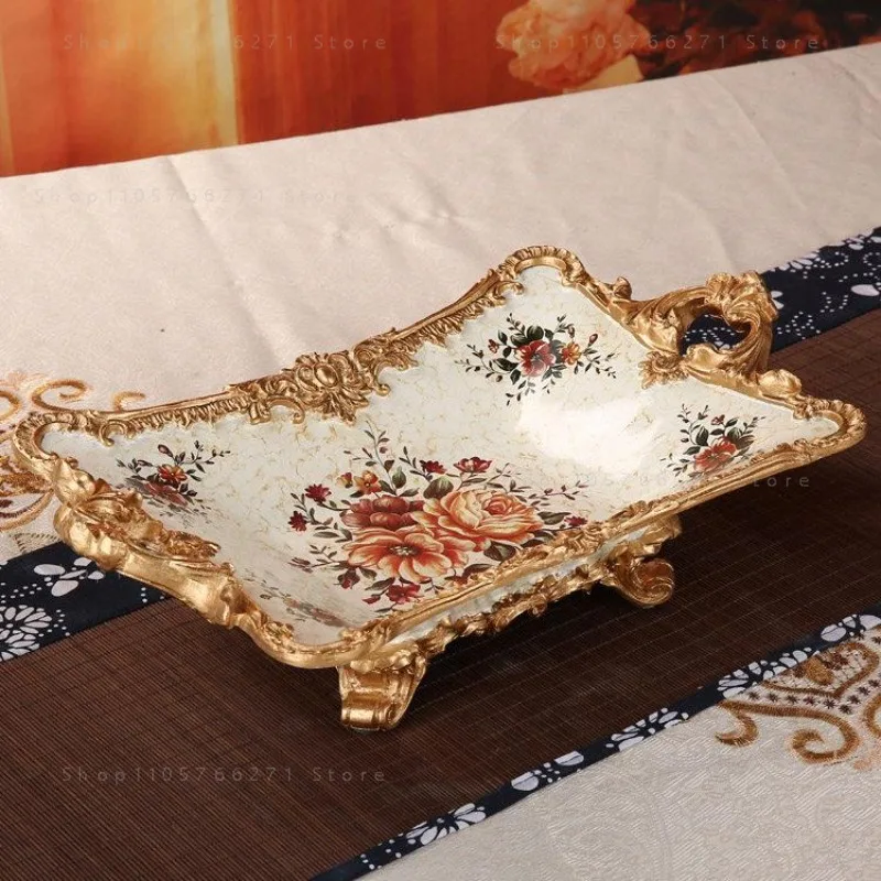 Home Living Room Decorative Resin Dried Fruit Plate Coffee Dining Table Locker Craft Ornament