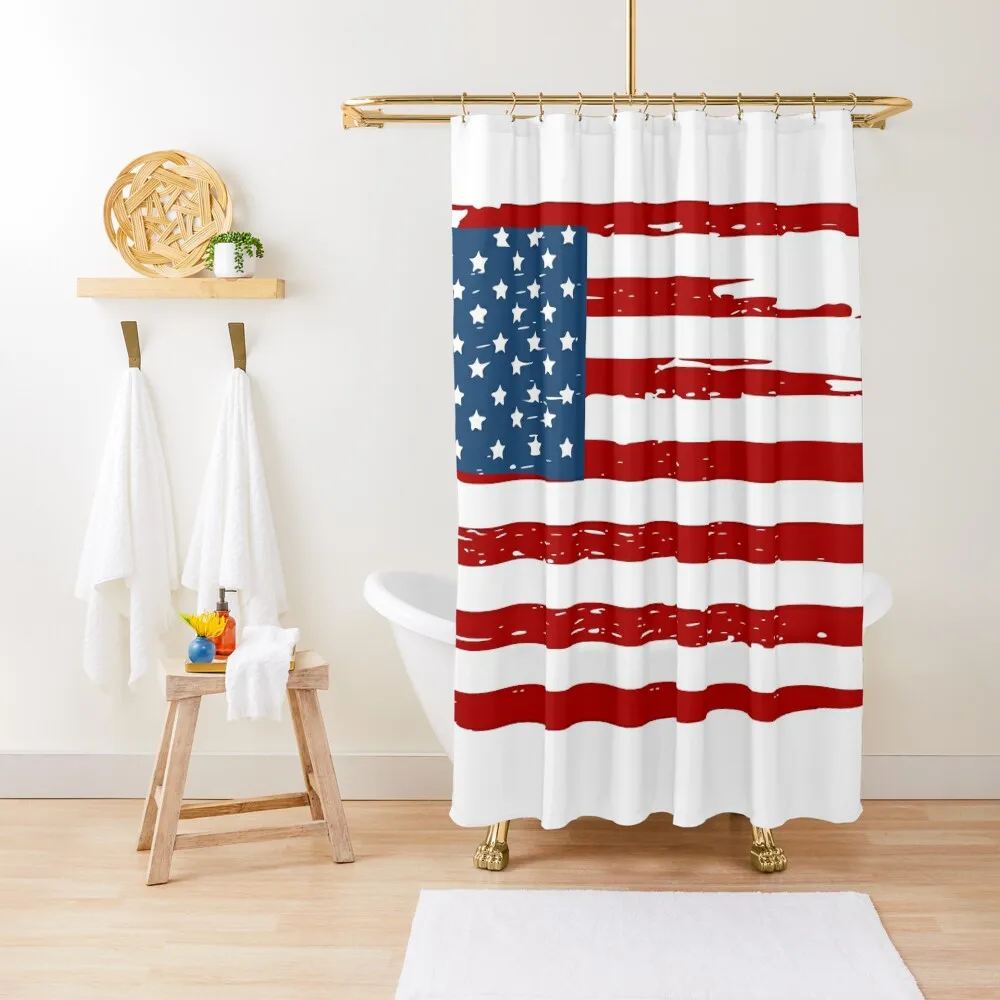 

U.S.A Shower Curtain Washable Waterproof Fabric Shower Shower For Bathroom Set Bathroom Accessory Bathtub Curtain