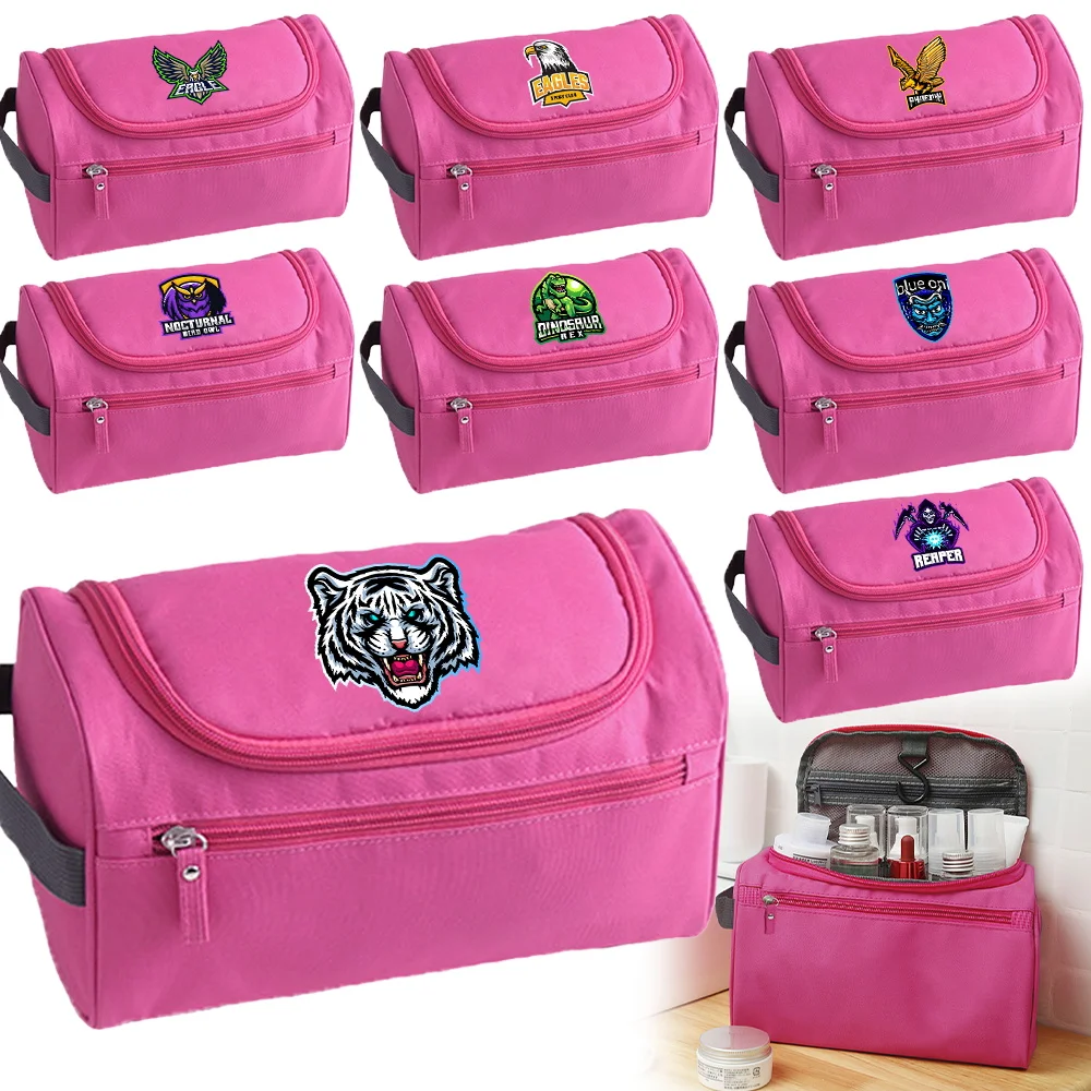 Travel Cosmetic Bag Female Hanging Make Up Organizer Box Toiletry Wash Bath Storage Bag Teamlogo Print Waterproof Makeup Case