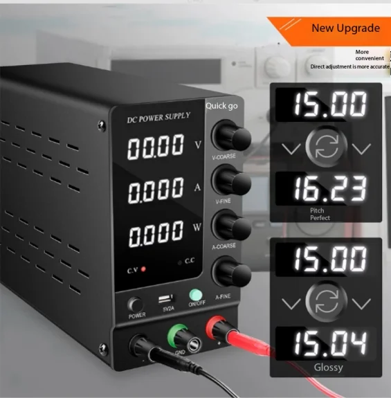 0-32V 0-6A Variable Regulated DC Power Supply, Digital Adjustable Bench Power Unit For Electronics Repair & Battery Charger