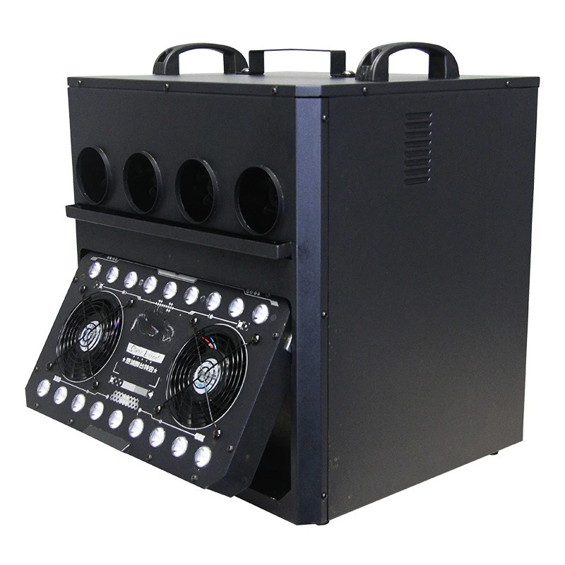 

LED smoke bubble machine, equipment double wheel smoke bubble machine