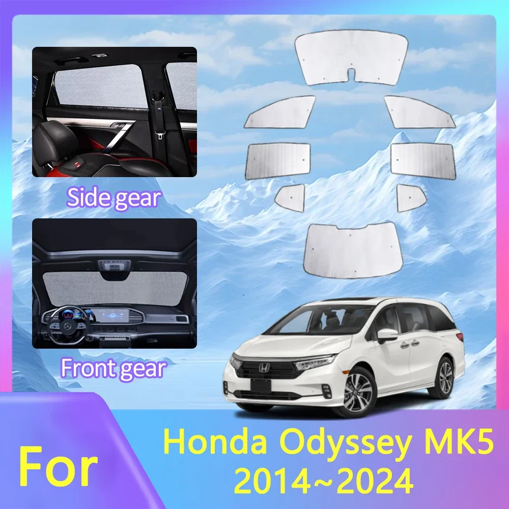 For Honda Odyssey Elysion MK5 RC 1 2 4 2014~2024 Car Full Sunshades Sunshading Board Anti-UV Protection Sun Windshield Board