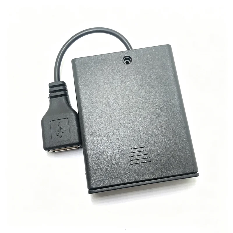 4 AAA Battery Box 6V With Cover ON OFF Switch USB Female Output Cable DIY Power Supply Case For LED Light Toy Camera