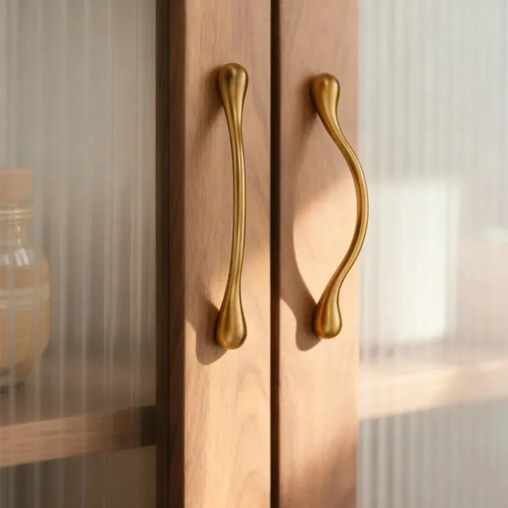 Solid Retro Cabinet Handles Zinc Alloy French Style Drawer Knobs Gold/Silver Wardrobe Handles