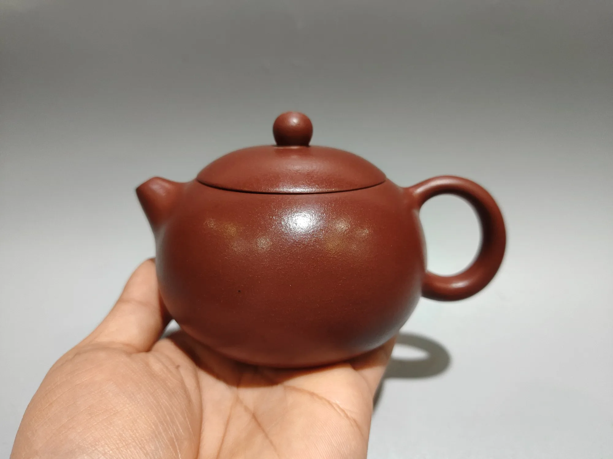 Unique Old Chinese YiXing Handcraft puyple Clay Teapot,plain teapot shape, with mark, Free shipping