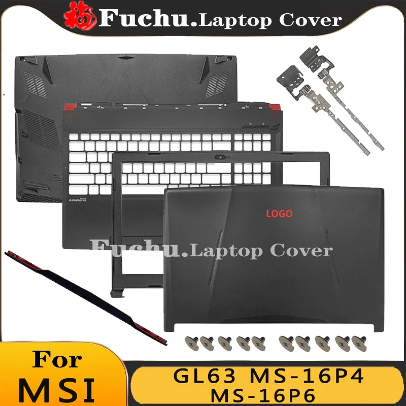 

Новая задняя крышка для ноутбука MSI GL63 чехол 16P6 16P5 Series, задняя крышка/передняя рамка/Подставка для рук/Нижняя искусственная кожа/петли/крышка петли, Черная