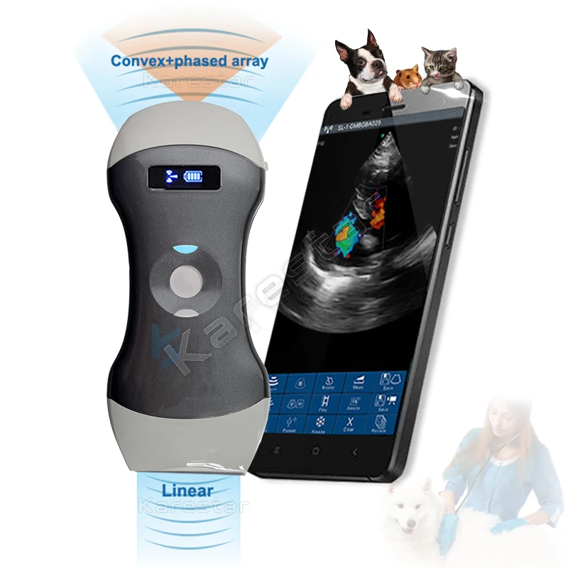 Durable Rechargeable Three in One Wireless Veterinary Ultrasound Equipment Wireless Ultrasound Scanner