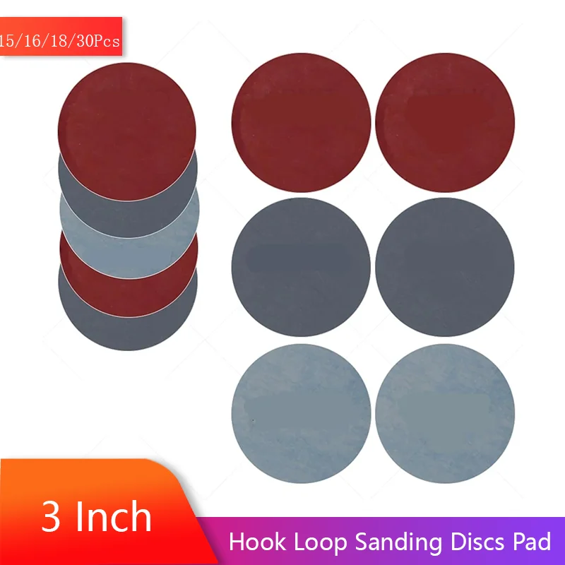 

3Inch Sandpaper 75MM Wet Dry Sanding Discs Hook and Loop 60-5000Grit 15-45PCS for Car Polishing Headlights Repair Restoration