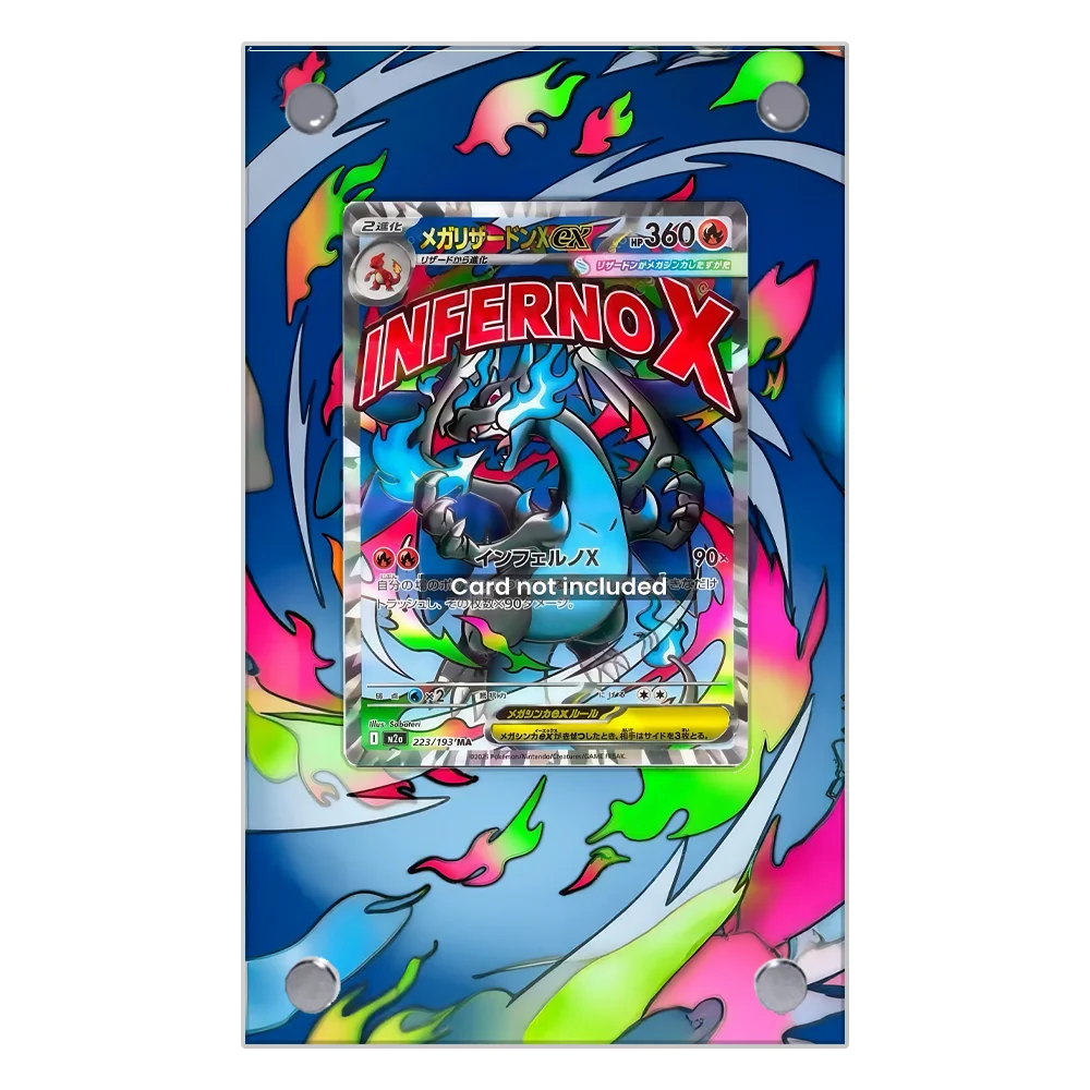 Pokemon Anime Charizard Ex Card estuche de exposición de arte extendido tarjeta de colección pintura extendida estante de exhibición Psa excluido