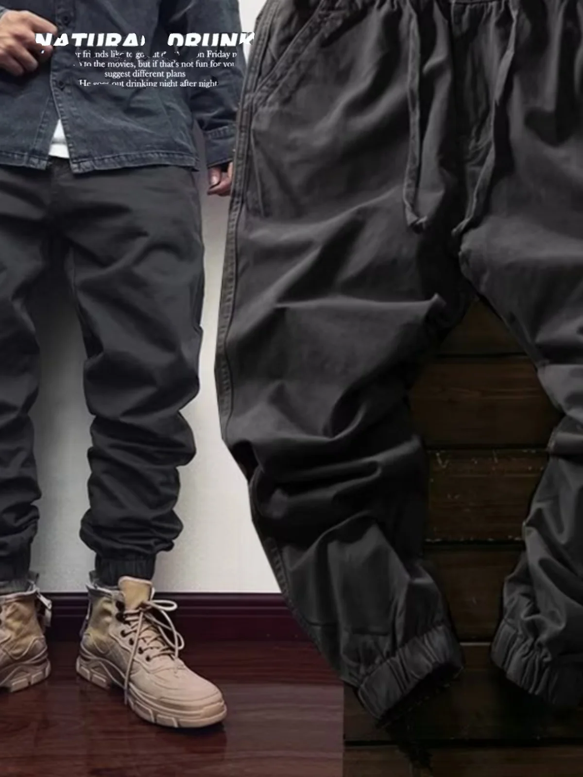 

Простые однотонные рабочие брюки для мужчин: осенние, в стиле ретро, базовые, повседневные, свободного кроя, для молодежи, на все сезоны, тонкие, стандартного размера