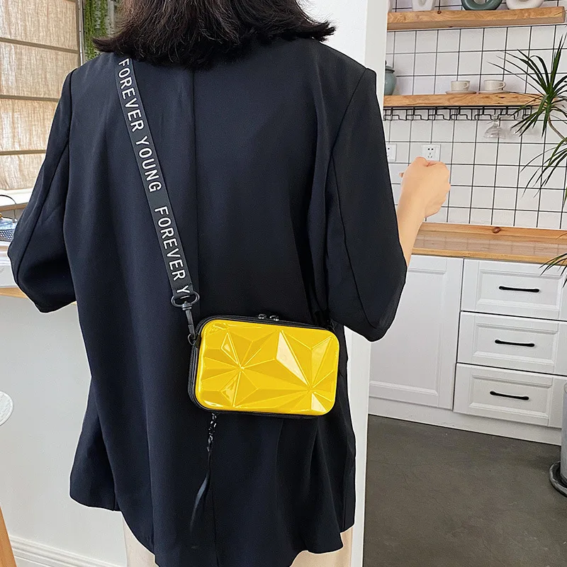 

Women's PVC Square Hard Shell Handbag Bag Mini Traveling Cosmetic Tote Bag Multifunction Shoulder Crossbody Bag Clutch Wallet