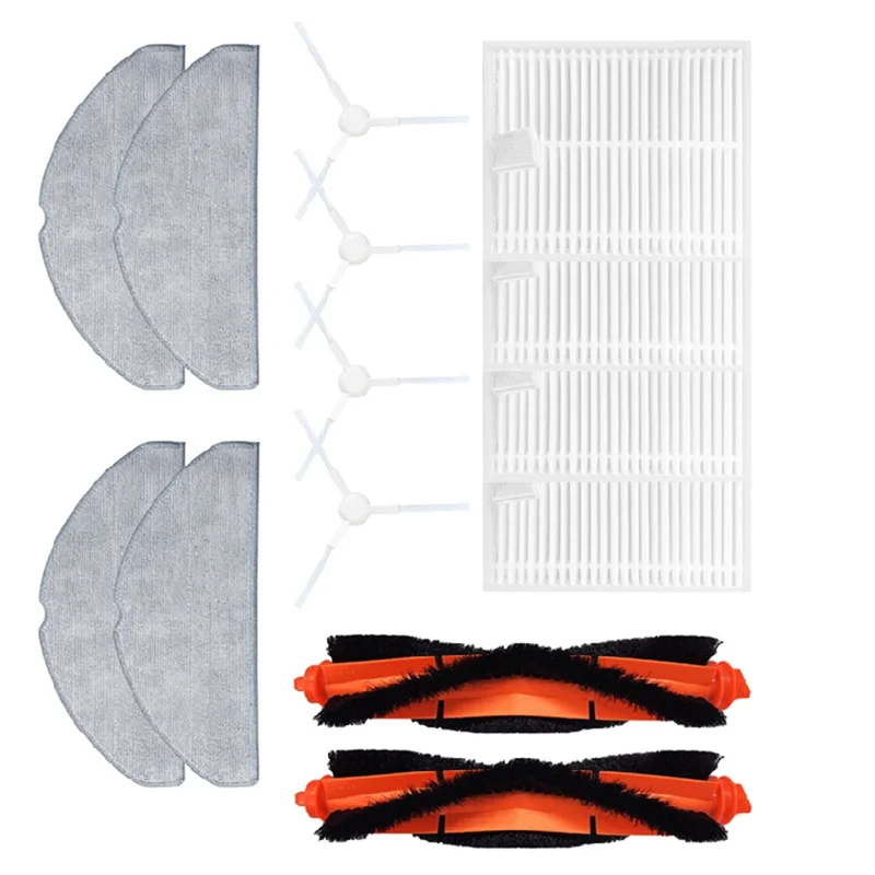 

【КОМПЛЕКТЫ】Запасные части для робота-пылесоса Xiaomi S20/D106 — основная боковая щетка, ткань для швабры и комплект аксессуаров для фильтров