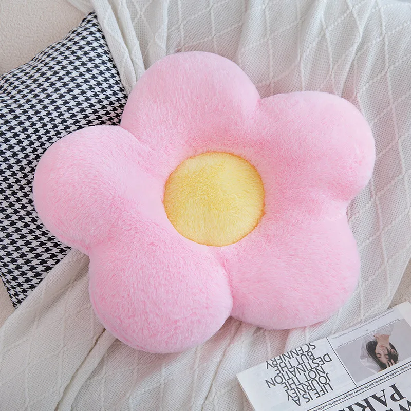 Simulation 35-60cm Flower Cushion Multicolour  Rabbit Plush Super Soft Dolls Cartoon Throw Pillow Girls Toys Office Home Decor