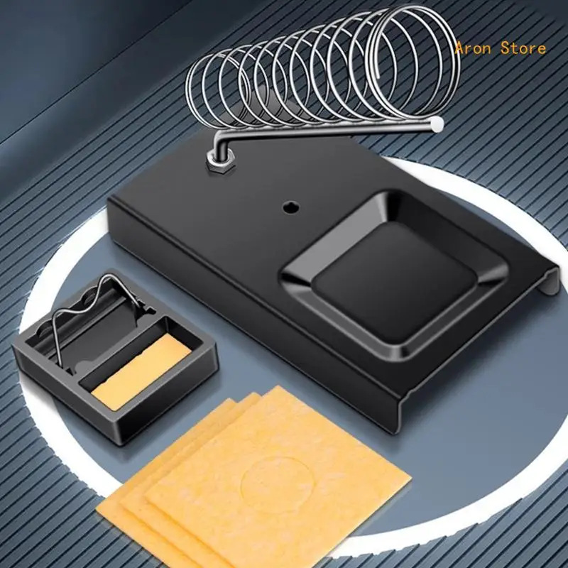 Portable Soldering Iron Stand Spring Holder Support Station Solder Guns Sponge Metal Soldering Station Rework Tools